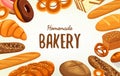 Banner for pastry and bakery, food and nutrition Royalty Free Stock Photo