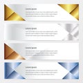 Banner polygons design gold, bronze, silver, blue color Royalty Free Stock Photo