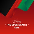 Banner or poster of Afghanistan independence day celebration. Waving flag. Vector. Royalty Free Stock Photo