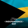 Banner or poster of Bahamas independence day celebration. flag. Vector illustration.