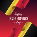 Banner or poster of Belgium independence day celebration. Belgium flag. Vector illustration.