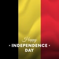 Banner or poster of Belgium independence day celebration. Vector.