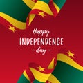 Banner or poster of Grenada independence day celebration. Grenada flag. Vector illustration. Royalty Free Stock Photo