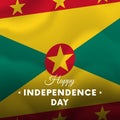 Banner or poster of Grenada independence day celebration. Vector. Royalty Free Stock Photo