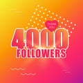 1 alluring banner-poster 4000 followers-orange-red-large inscription