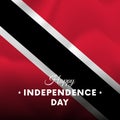Banner or poster of Trinidad and Tobago independence day celebration. Waving flag. Vector illustration.