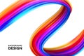 Banner, presentation or poster creative colorful design. Vibrant gradients fluid paints background. Vector illustration