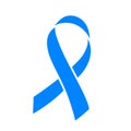 Banner for Prostate cancer awareness month in november. Word hope with realistic blue ribbon. Design template for poster Royalty Free Stock Photo