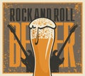 Banner for the pub with live music Royalty Free Stock Photo