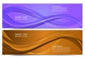 Banner purple and orange color geometric abstract background with copy space, Vector illustration for your business Royalty Free Stock Photo