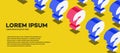 Banner question isometric style