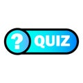 banner with quiz. Answer question sign. Vector illustration.