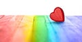 Banner Rainbow Love Heart Background