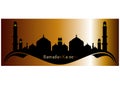 Banner ramadan kareem light Royalty Free Stock Photo