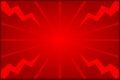 Banner red frame template blank on graphic light zoom thunder beam effect background red and copy space for message advertising