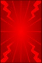 Banner red frame template blank on graphic light zoom thunder beam effect background red and copy space for message advertising