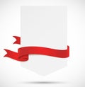 Banner with red ribbon Royalty Free Stock Photo