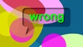 Banner related to the wrong. Extreme color.