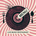 Banner for restaurant menu with live music