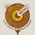 Banner for restaurant menu with live music