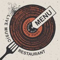 Banner for restaurant menu with live music