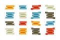 Banner ribbons in flat style, vector set