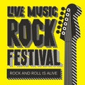 Banner for Rock Festival of live music Royalty Free Stock Photo