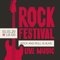 Banner for Rock Festival of live music Royalty Free Stock Photo