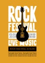 Banner for Rock Festival of live music Royalty Free Stock Photo