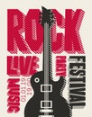 Banner for Rock Festival or party of live music Royalty Free Stock Photo