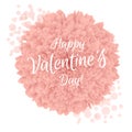 Banner about sales and discounts. Valentine`s Day. Abstract colorful floral fluffy cover and set of poster. Vector illustration t Royalty Free Stock Photo