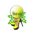 Banner sales for a Shoe store Royalty Free Stock Photo