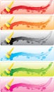 Banner set with brashes Royalty Free Stock Photo