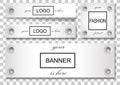 Banner Set with Eyelets Royalty Free Stock Photo