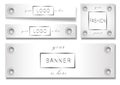 Banner Set with Eyelets Royalty Free Stock Photo