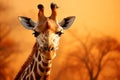 Banner showcases the exotic allure of a giraffe in nature