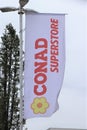 Banner signage of a Conad Store, Italian brand of supermarket Royalty Free Stock Photo