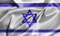 Banner silk flag of israel background motion country symbol