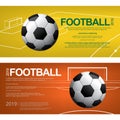 2 Banner Soccer Football Poster