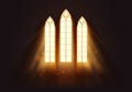 Vector Illustration Light Flows Into Church Window Royalty Free Stock Photo