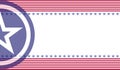 American flag symbols patriotic border banner design template. Royalty Free Stock Photo