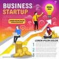 banner startup business template brochures flyer leaflet vector illustration design 10