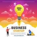 banner startup business template brochures flyer leaflet vector illustration design 11