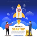 banner startup business template brochures flyer leaflet vector illustration design 12