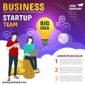 banner startup business template brochures flyer leaflet vector illustration design 03