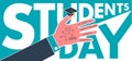 Banner on student`s day Royalty Free Stock Photo