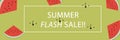 Banner Summer Flash Sale with for webpage or mobile page