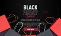 Banner template for black friday clearance vector