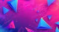 Banner template with color triangle pattern in an abstract style.