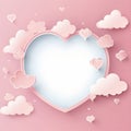 Banner, template for the day of love and friendship or Valentine\'s Day, used to add text